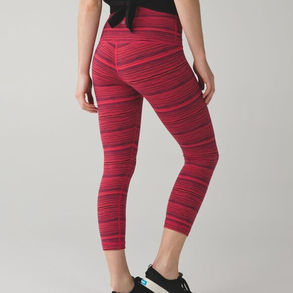 Lululemon Wunder Under Crop (Hi-Rise) 6 Cyber Boom Juice Alarming W6HD1 - Picture 1 of 13